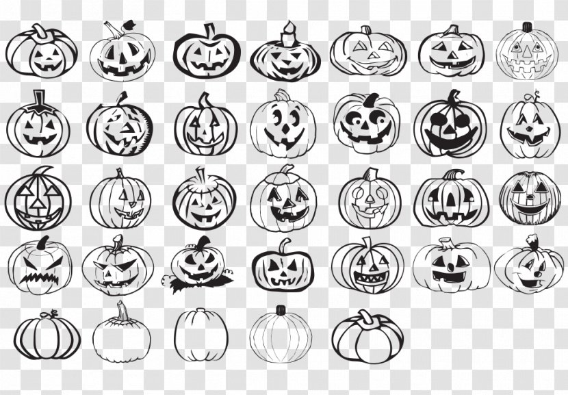 Halloween Pumpkin Collection - Body Jewelry Transparent PNG