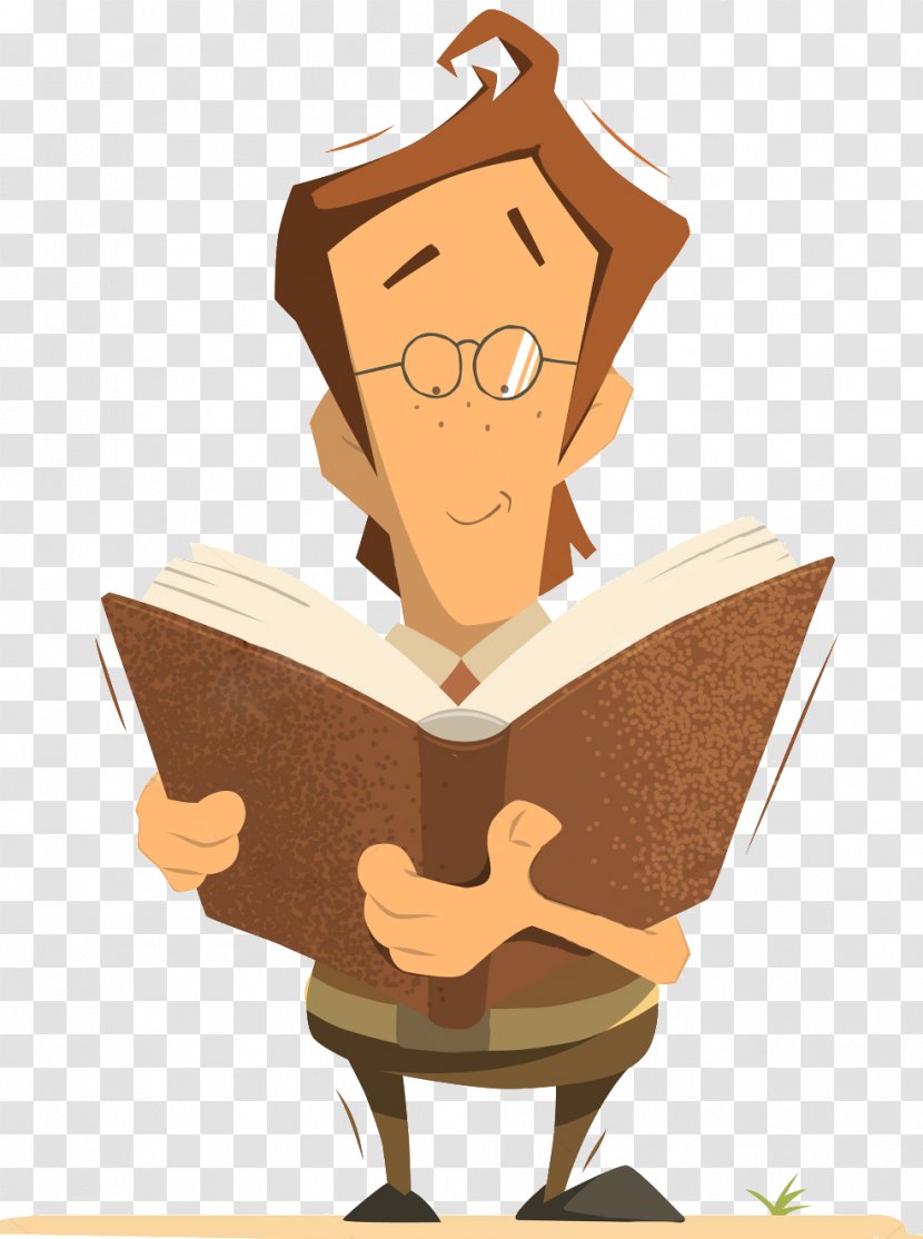 Reading Cartoon Book - Food Transparent PNG