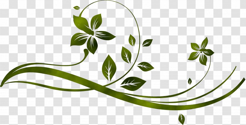 Clip Art Line Flower Plant Stem - Plants Transparent PNG