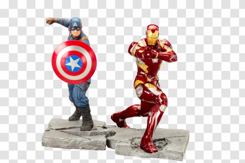 Iron Man Civil War Captain America ArtFX+ 1/10 Scale Figure Model - Kotobukiya Transparent PNG