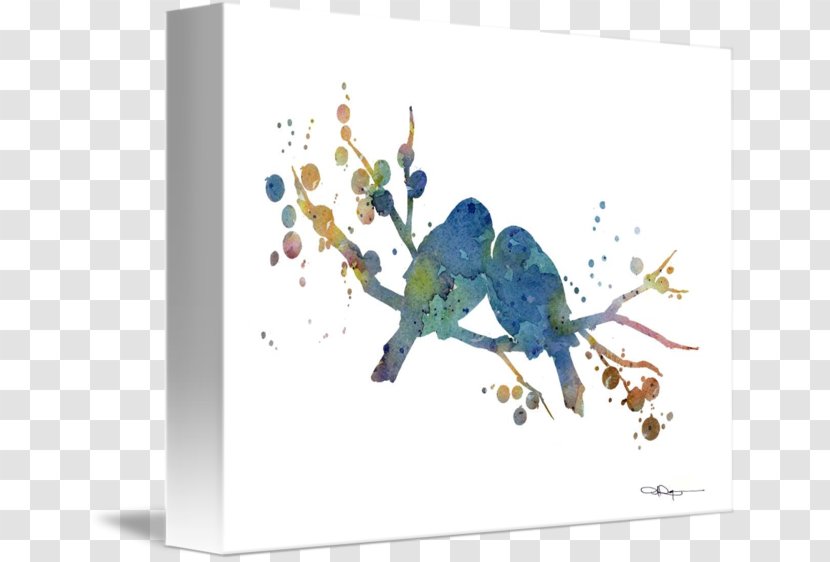 Art Watercolor Painting - Tree - Love Birds Transparent PNG