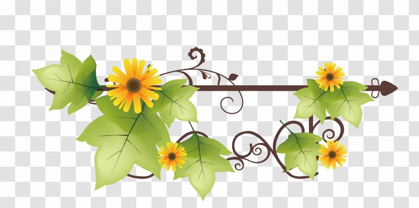 Flower Clip Art - European-style Beautiful Green Rat Vector Transparent PNG