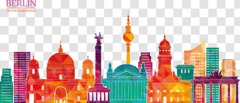 Berlin - Skyline - City Vector Illustration Transparent PNG
