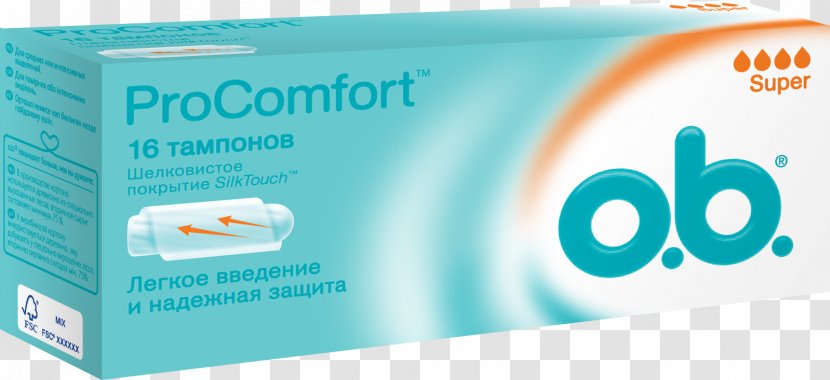 Tampon O.b. Feminine Sanitary Supplies Tampax Hygiene - Pantyliner - Brand Transparent PNG