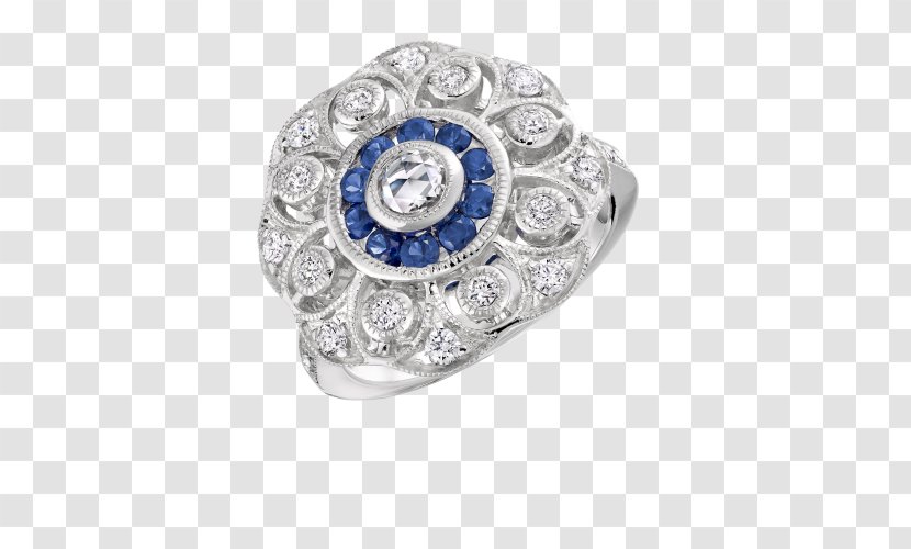 Sapphire Engagement Ring Diamond Jewellery - Cut Transparent PNG