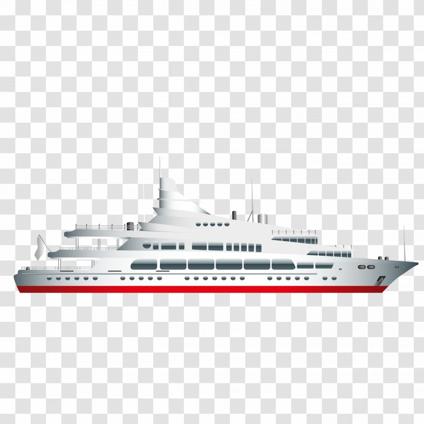 Yacht Cruise Ship - Animation - Beautifully Sea Vector Material Transparent PNG