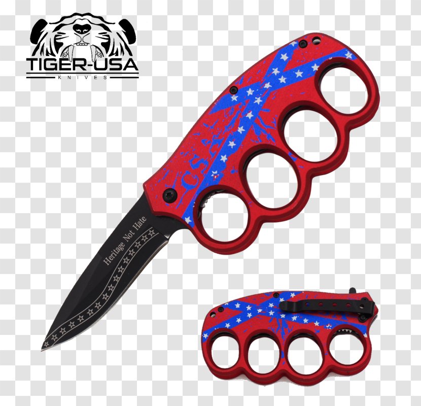 Trench Knife Brass Knuckles Assisted-opening Serrated Blade - Swords Action Transparent PNG