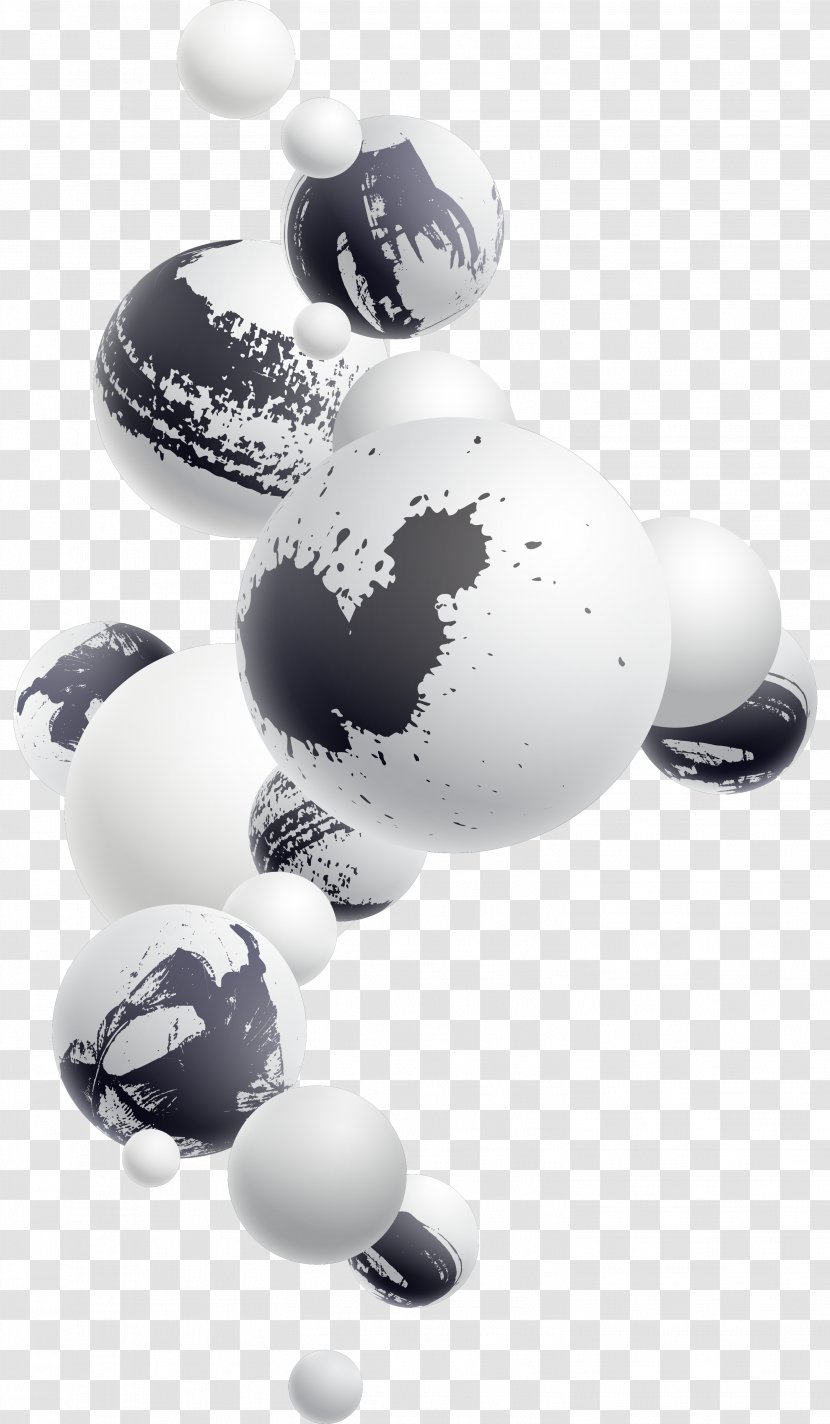 Ball Ink - Color - Gray Balloon Set Transparent PNG