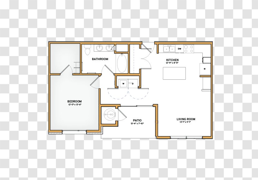 Ovation Floor Plan Apartment Bedroom - Rectangle Transparent PNG
