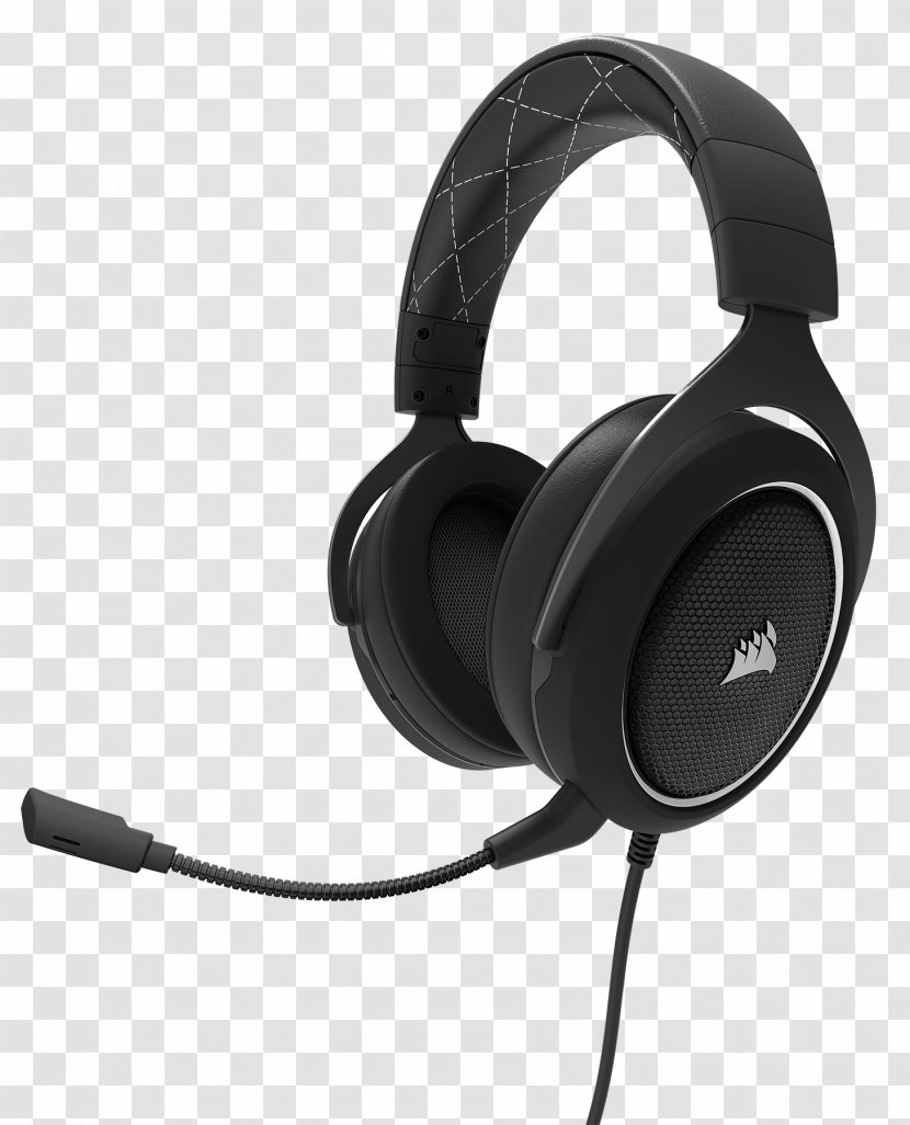 CORSAIR HS60 SURROUND Gaming Headset White CA-9011174-AP 7.1 Surround Sound Headphones Corsair Components Transparent PNG