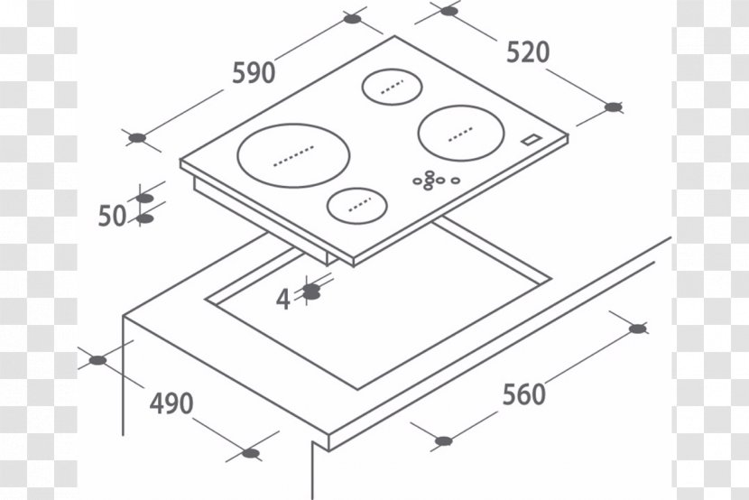 Cooking Ranges Fornello Induction Hob - Rectangle Transparent PNG