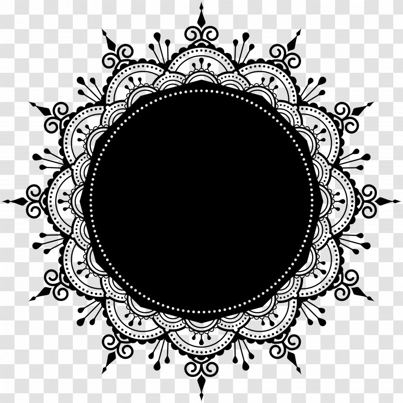 Clip Art Drawing Image - Black Lice Lace Border Transparent PNG