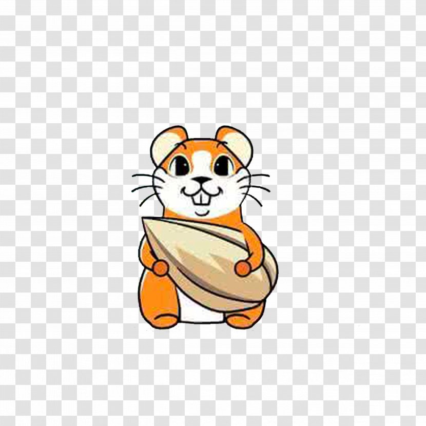 Dog Hamster Cartoon Illustration - Holding The Melon Of Mouse Transparent PNG