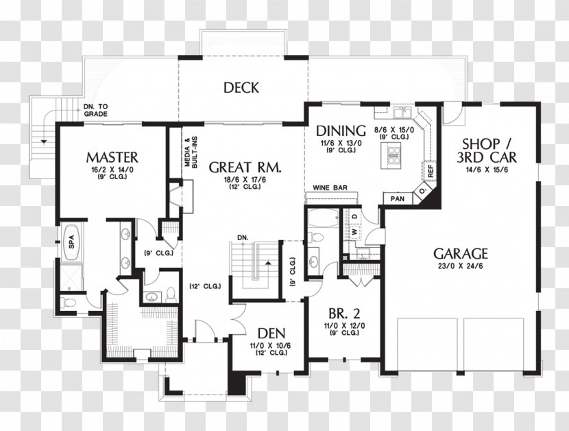 House Plan Storey Floor - Entryway Transparent PNG