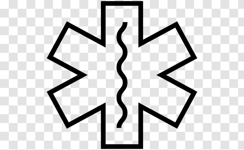 Star Of Life Emergency Medical Services Technician Paramedic - Black - Information Transparent PNG