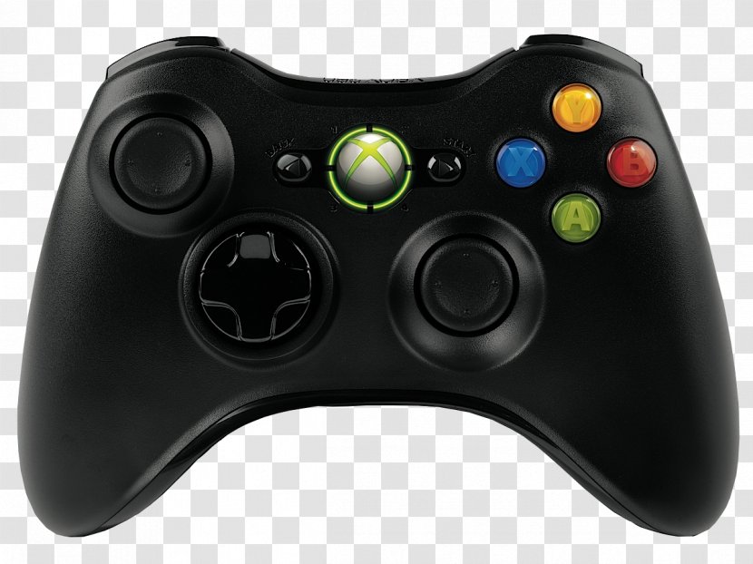 Black Xbox 360 Controller Game Controllers Microsoft - Video Console - Gamepad Transparent PNG