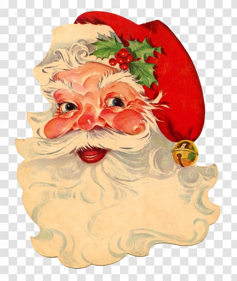 Santa Claus Christmas Card Clip Art - Public Domain - Saint Nicholas Transparent PNG