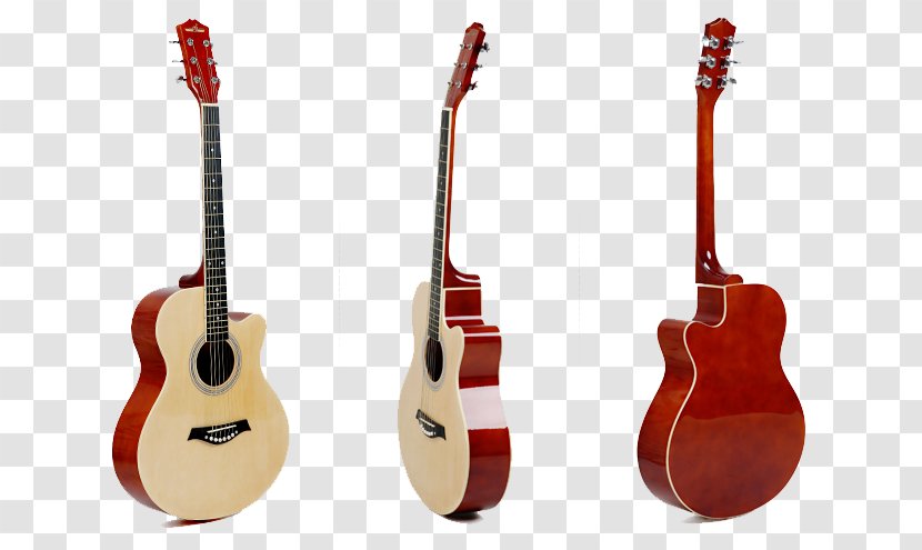 Acoustic Guitar Tiple Cuatro Acoustic-electric - Bass - Red Transparent PNG