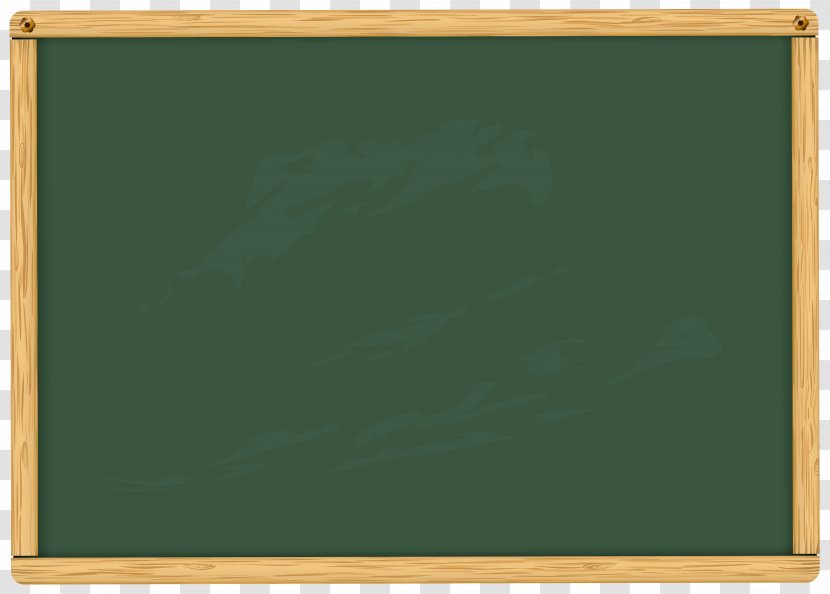 Blackboard Illustration - Picture Frame - Green School Board Clipart Image Transparent PNG