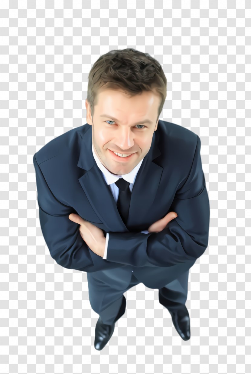 Sitting Male Standing Suit Businessperson - Gesture Smile Transparent PNG