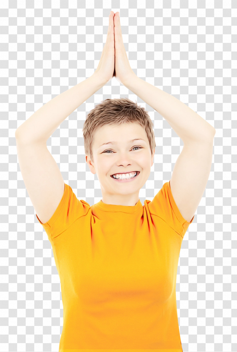 Yellow Shoulder Head Skin Gesture Transparent PNG