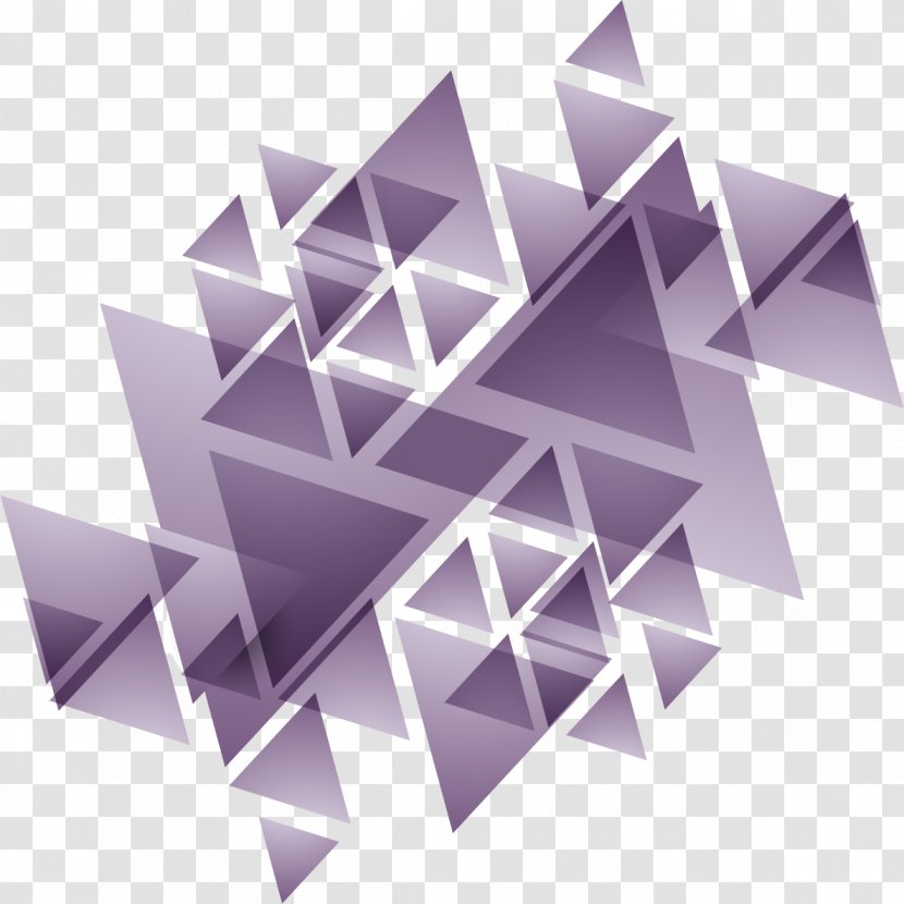 Geometry Triangle Abstract Art Euclidean Vector - Combination Purple Background Transparent PNG