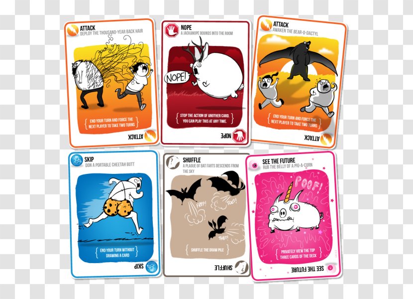 Exploding Kittens Card Game Board Playing Transparent PNG