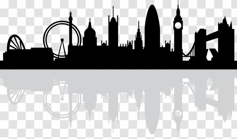 London Silhouette Clip Art - Monochrome Photography Transparent PNG