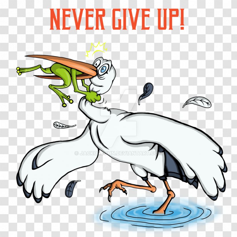 Cartoon Comics Never Give Up Clip Art - Frog - Neverending Story Transparent PNG