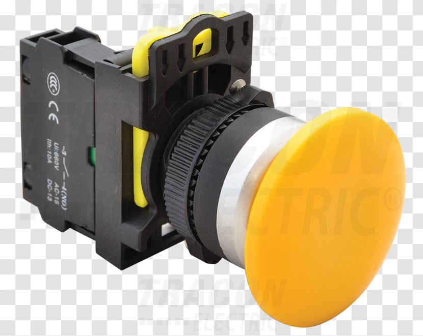 Electrical Switches Push-button Electricity Relay Changeover Switch - Yellow - Yellowheaded Box Turtle Transparent PNG