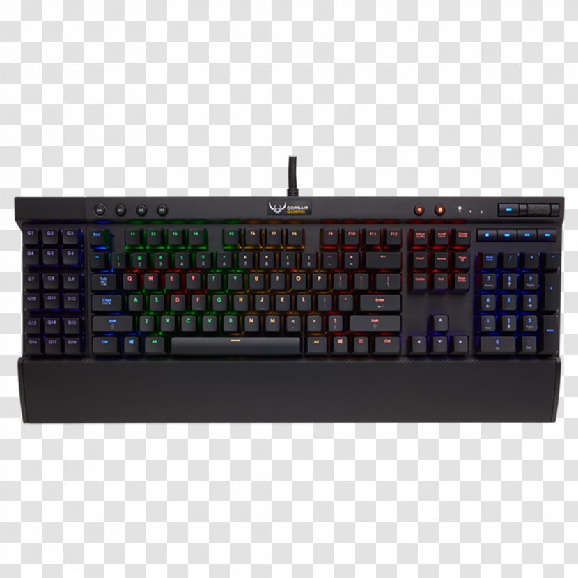 Computer Keyboard Corsair Gaming K70 LUX RGB Cherry Color Model - Lightemitting Diode - Mechanical Parts Transparent PNG