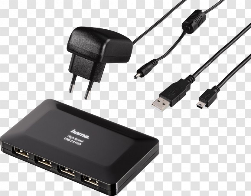 AC Adapter USB Hub Ethernet - Electronics Accessory Transparent PNG