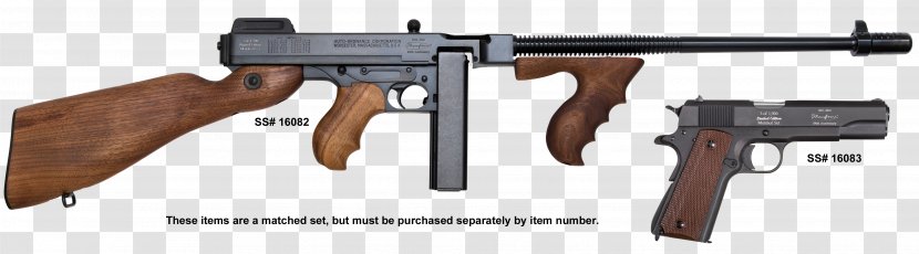 Thompson Submachine Gun Firearm Kahr Arms M1 Carbine - Cartoon - Weapon Transparent PNG