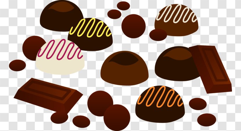 Chocolate Truffle Bar White Clip Art - Bonbon Transparent PNG