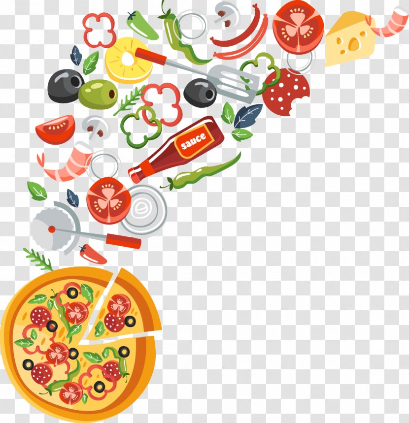 Pizza Margherita Italian Cuisine Fettuccine Alfredo Fast Food - Restaurant Transparent PNG