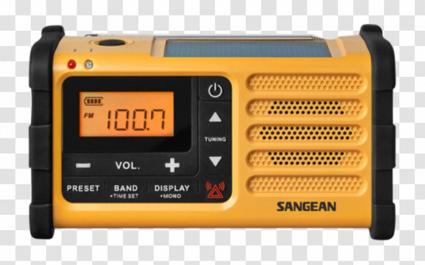 Sangean Radio Battery Charger Emergency FM Broadcasting - Receiver Transparent PNG