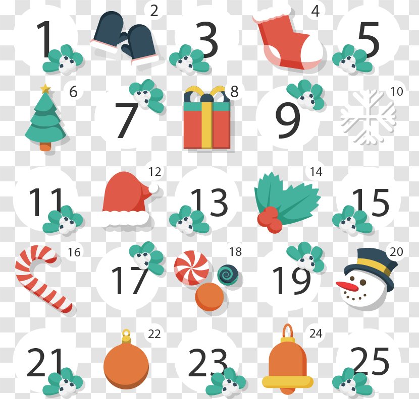 Advent Calendars Christmas December - Cute Countdown Calendar Transparent PNG