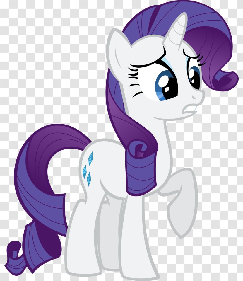 Rarity Pony Cat Worry - Cartoon Transparent PNG