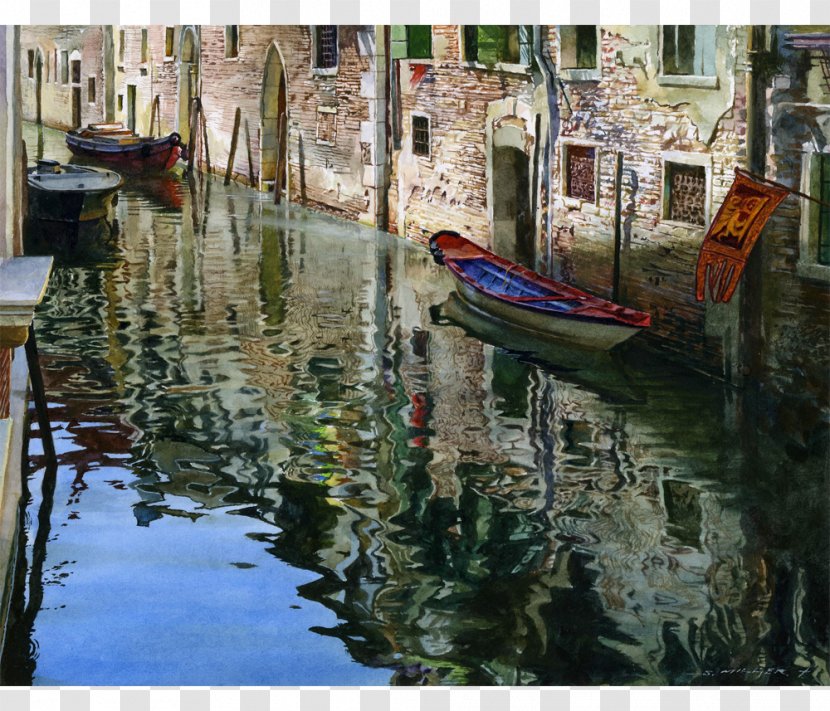 Watercolor Painting Painter Art - Gondola Transparent PNG