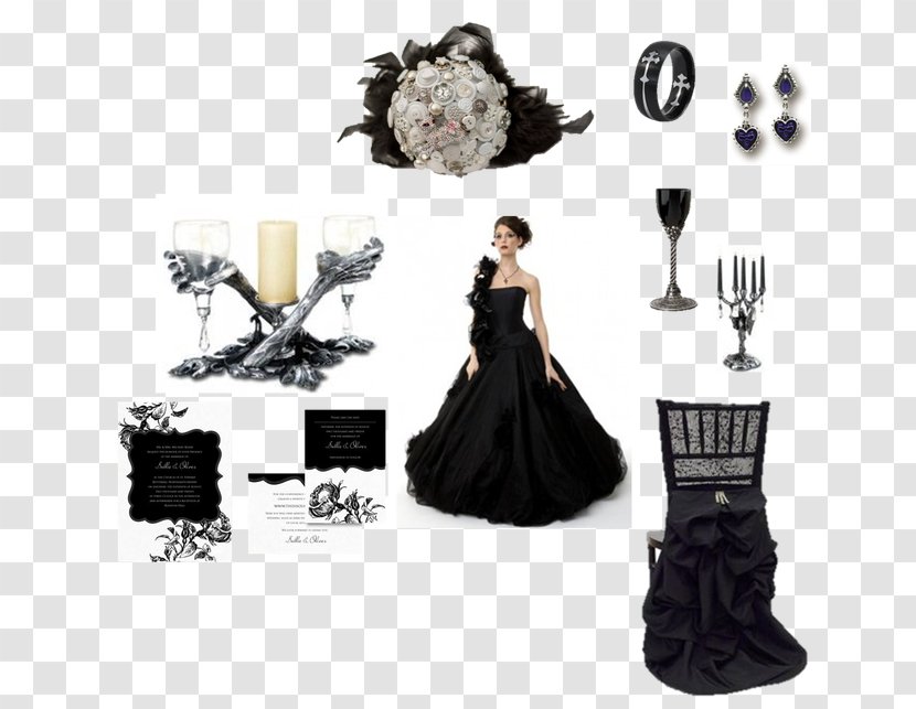 Gown Costume Design Little Black Dress Transparent PNG