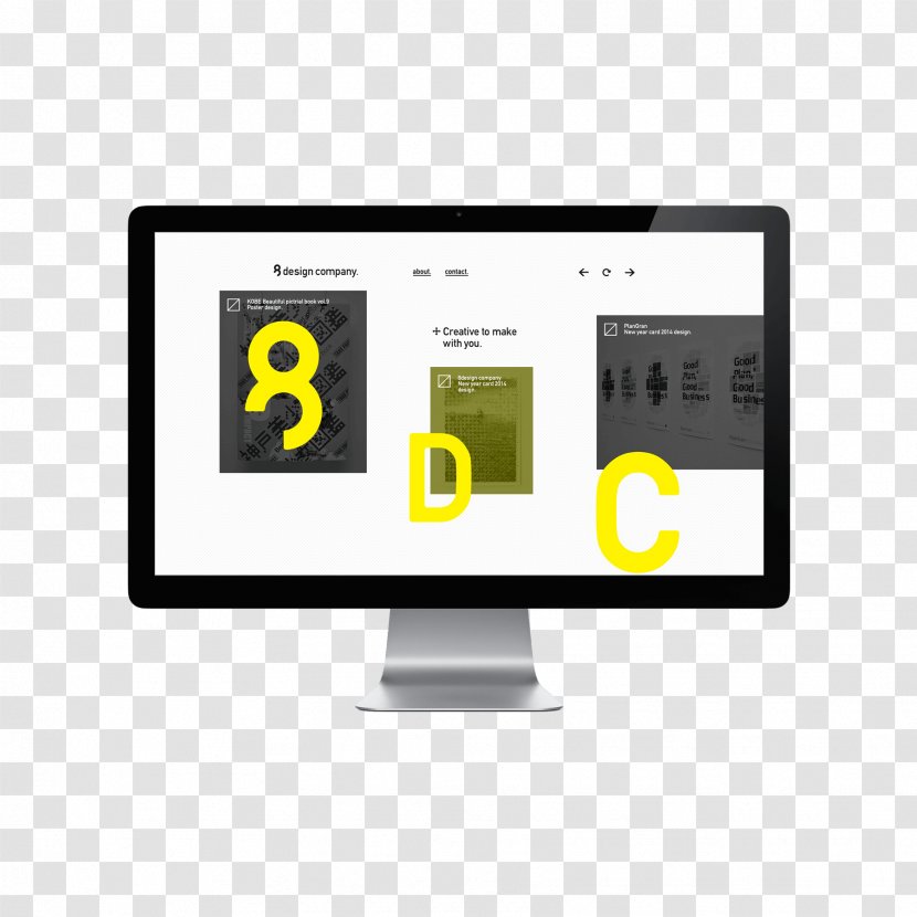 Web Page Computer Monitors Graphic Design Marketing - Yellow - Underground Electro Transparent PNG
