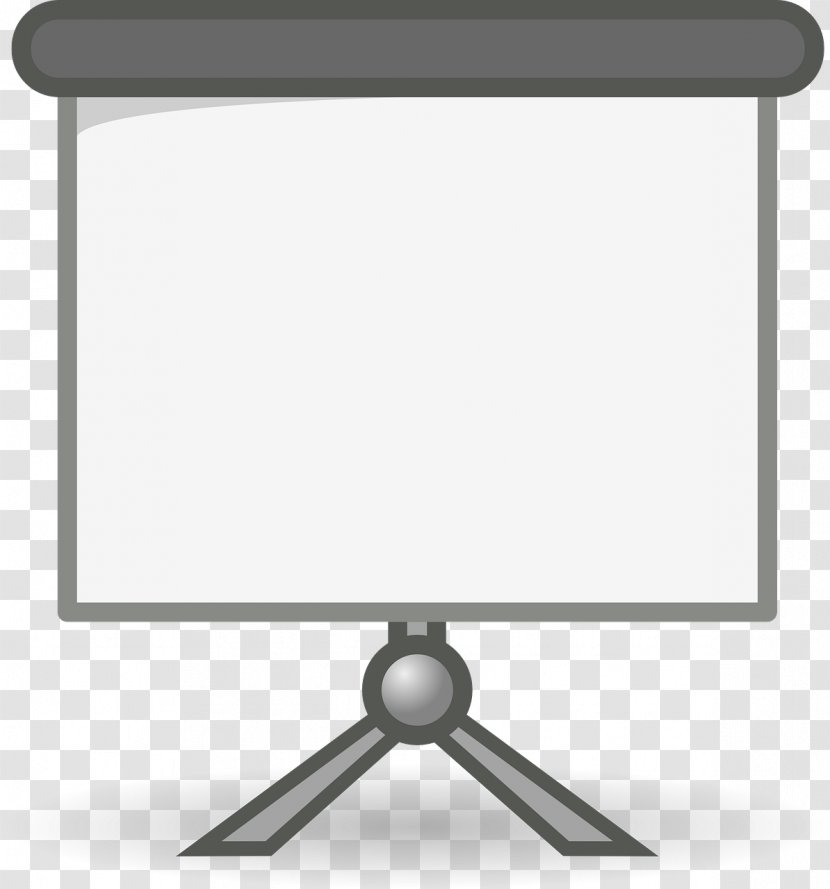 Presentation Microsoft PowerPoint Clip Art - Technology - Gray Projector Screen Transparent PNG