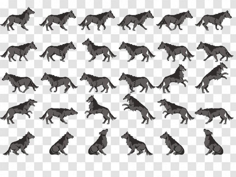 Sprite 2D Computer Graphics Game African Wild Dog - Mustang Horse - Ace Transparent PNG