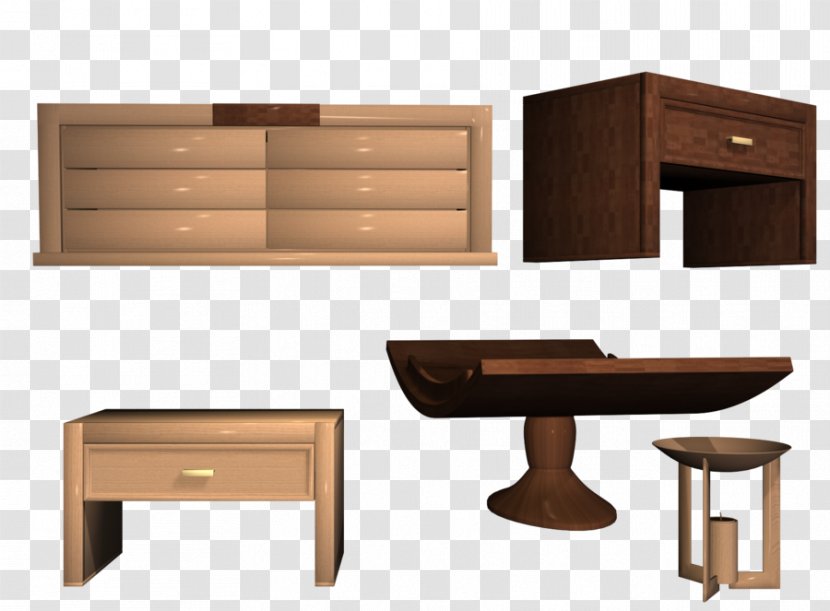 Drawer Coffee Tables Household Furniture - Cartoon - House Transparent PNG