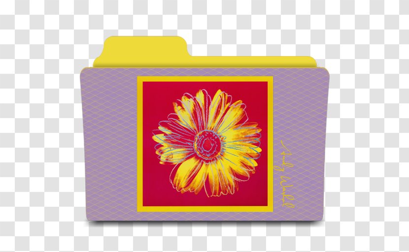 Sunflower Petal Yellow Magenta - Painting - Warhol Daisy Transparent PNG