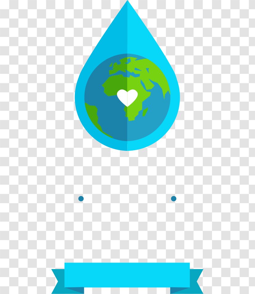 Earth Drop Cartoon - Green - And Water Droplets Vector Transparent PNG