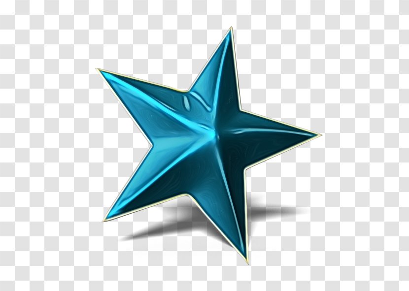 Gift Ribbon - Turquoise Star Transparent PNG