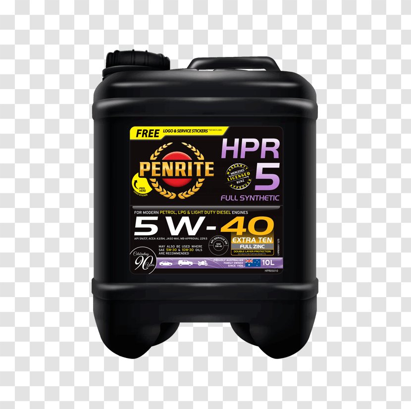 Penrite HPR Diesel 15 Engine Oil 5 Product - Kart Kingdom Codes Transparent PNG