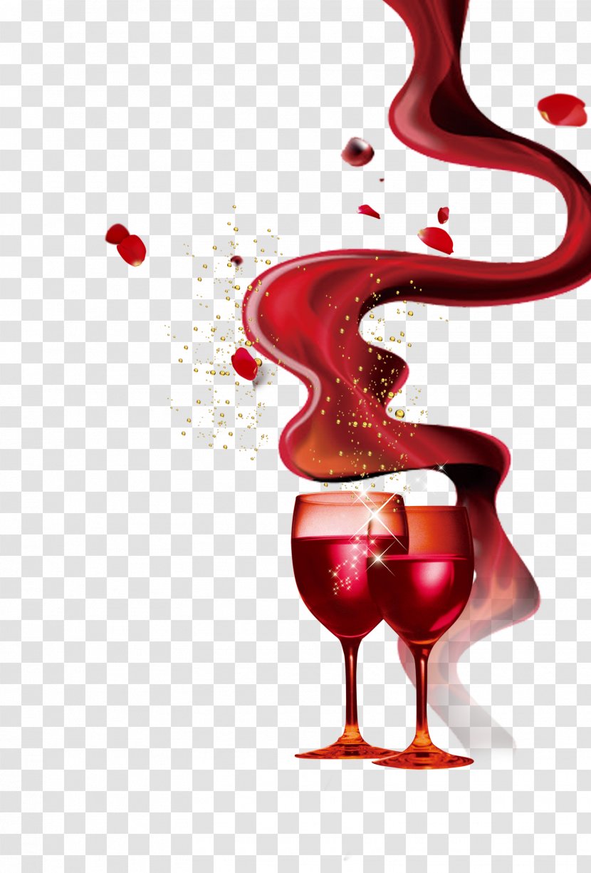 Red Wine Glass Cocktail Transparent PNG