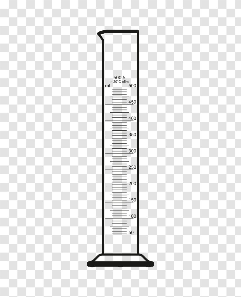 Graduated Cylinders Measurement Milliliter Clip Art - Laboratory - Cylinder Clipart Transparent PNG